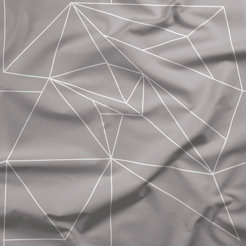 Grey and White Contemporary Cotton Drill Fabric.
