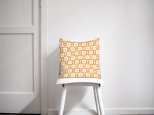 Load image into Gallery viewer, Light Orange and White Geometric Tiles Design Cushion, Throw Pillow - Shadow bright
