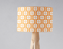 Load image into Gallery viewer, Light Orange and White Geometric Tiles Design Lampshade, Ceiling or Table Lamp Shade - Shadow bright
