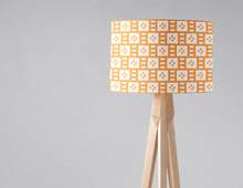Load image into Gallery viewer, Light Orange and White Geometric Tiles Design Lampshade, Ceiling or Table Lamp Shade - Shadow bright
