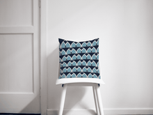 Load image into Gallery viewer, Blue Geometric Arches Design Cushion, Throw Pillow - Shadow bright
