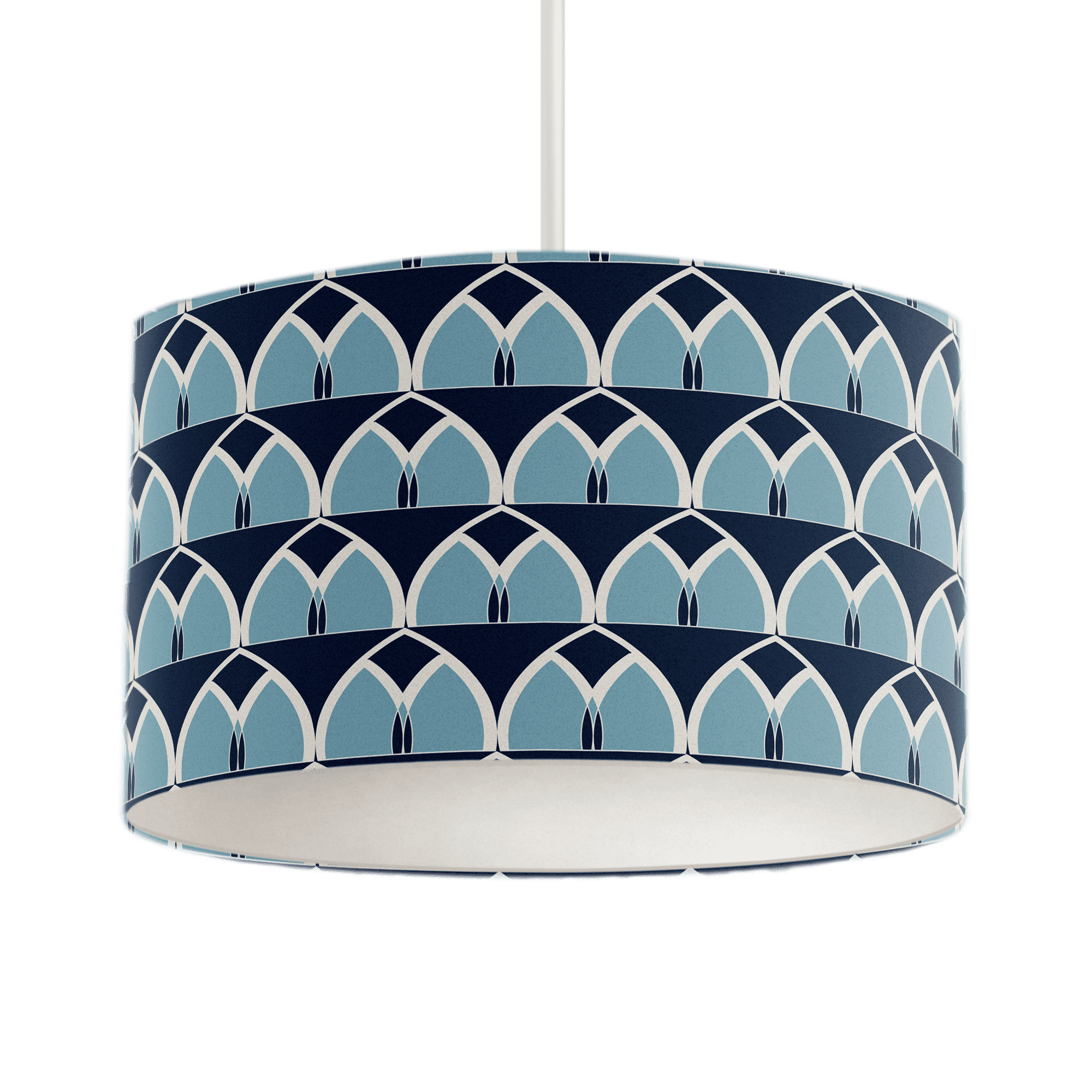 Blue online geometric lampshade