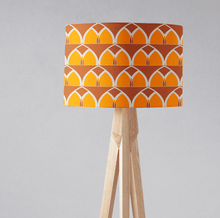 Load image into Gallery viewer, Orange and Yellow Geometric Arches Design Lampshade, Ceiling or Table Lamp Shade - Shadow bright
