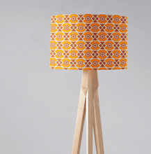 Load image into Gallery viewer, Orange and Yellow Geometric Nuts Design Lampshade, Ceiling or Table Lamp Shade - Shadow bright
