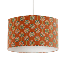 Load image into Gallery viewer, Orange Retro Circles Design Lampshade, Ceiling or Table Lamp Shade - Shadow bright

