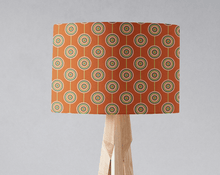 Load image into Gallery viewer, Orange Retro Circles Design Lampshade, Ceiling or Table Lamp Shade - Shadow bright
