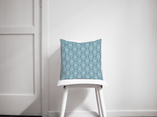 Load image into Gallery viewer, Blue and White Geometric Design Cushion, Throw Pillow - Shadow bright
