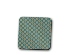 Load image into Gallery viewer, Teal Retro Circles Design Coaster, Table Decor, Drinks Mat - Shadow bright
