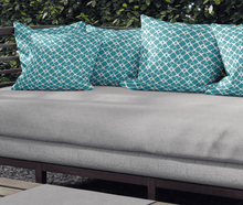 Load image into Gallery viewer, Turquoise 45cm Colour Pop Decorative Geometric Outdoor Cushion - Shadow bright
