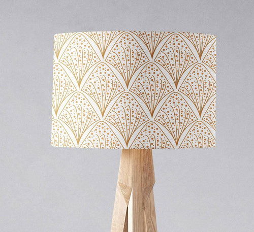 White and Gold Contemporary Lampshade, Ceiling  or Table Lamp Shade - Shadow bright