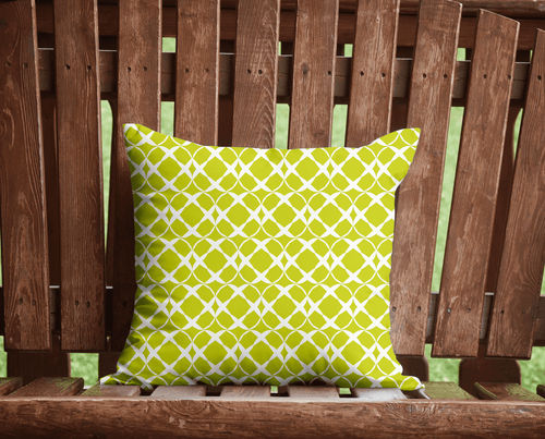 Yellow 45cm Colour Pop Decorative Geometric Outdoor Cushion - Shadow bright