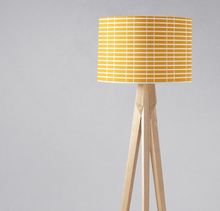 Load image into Gallery viewer, Yellow with White Geometric Stripes Lampshade, Ceiling or Table Lamp Shade - Shadow bright
