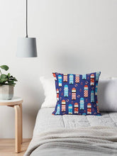 Load image into Gallery viewer, Blue Nautical Theme Cushion with Lighthouse Design, Throw Pillow - Shadow bright
