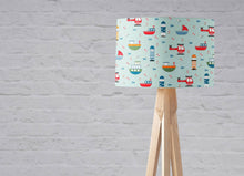 Load image into Gallery viewer, Pale Blue Seaside Theme Lampshade, Ceiling or Table Lamp Shade - Shadow bright
