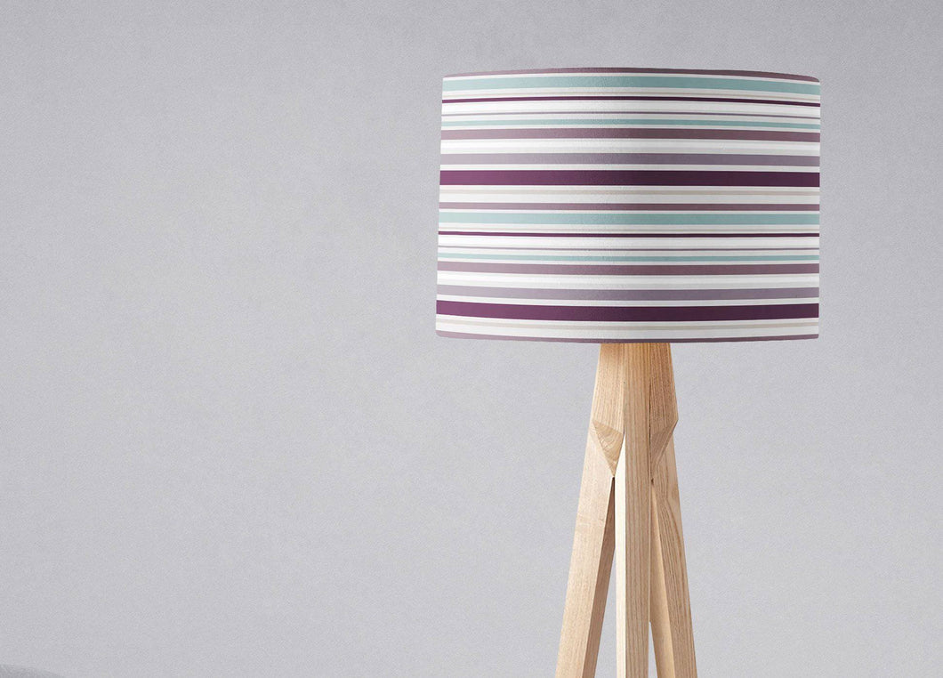 Purple Striped Lampshade, Ceiling or Table Lamp Shade - Shadow bright