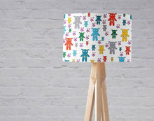 Load image into Gallery viewer, White with Colourful Cute Monsters Lampshade, Ceiling or Table Lamp Shade - Shadow bright
