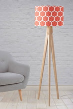Load image into Gallery viewer, Orange Hexagon Design Lampshade, Ceiling or Table Lamp Shade - Shadow bright
