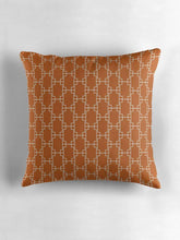 Load image into Gallery viewer, Orange Cushion with a Geometric Squares Design, Throw Pillow - Shadow bright
