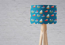 Load image into Gallery viewer, Dark Blue Nautical St Ives Boats Lampshade, Ceiling or Table Lamp Shade - Shadow bright

