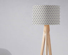 Load image into Gallery viewer, White Lampshade with a Black and Pink Geometric Design, Ceiling or Table Lamp Shade - Shadow bright
