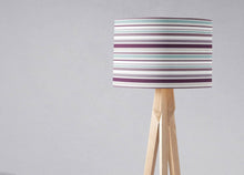 Load image into Gallery viewer, Purple Striped Lampshade, Ceiling or Table Lamp Shade - Shadow bright
