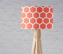 Load image into Gallery viewer, Orange Hexagon Design Lampshade, Ceiling or Table Lamp Shade - Shadow bright
