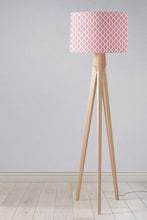 Load image into Gallery viewer, Pink Lampshade with a White Geometric Design, Ceiling or Table Light Shade - Shadow bright
