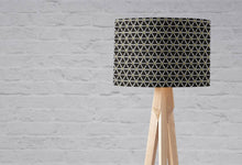 Load image into Gallery viewer, Black and Gold Geometric Design Lampshade, Ceiling or Table Lamp - Shadow bright
