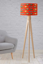 Load image into Gallery viewer, Red with Multicoloured Cars Lampshade, Ceiling or Table Lamp Shade - Shadow bright
