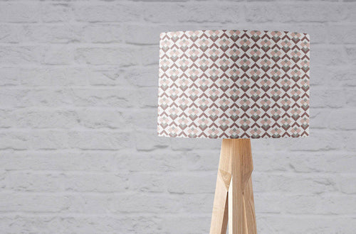 Pink and Grey Geometric Design Lampshade, Ceiling or Table Lamp Shade - Shadow bright