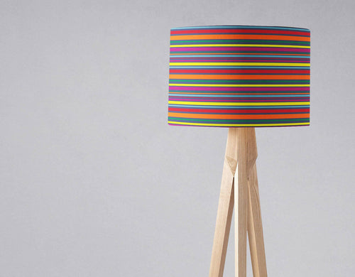 Rainbow Striped Lampshade, Ceiling or Table Lamp Shade - Shadow bright