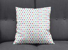 Load image into Gallery viewer, White Cushion with Multicoloured Stars Design, Throw Pillow - Shadow bright
