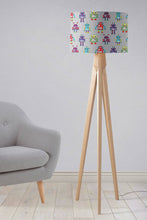Load image into Gallery viewer, Grey with a Multicoloured Robot Design Lampshade, Ceiling or Table Lamp Shade - Shadow bright
