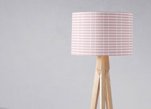 Load image into Gallery viewer, Pink Lampshade with a White Lines Geometric Design, Ceiling or Table Lamp Shade - Shadow bright
