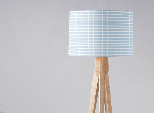 Blue and White Striped Lampshade, Ceiling or Table Lamp Shade - Shadow bright
