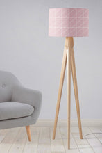 Load image into Gallery viewer, Blush Pink with a White Geometric Design Lampshade, Ceiling or Table Lamp Shade - Shadow bright
