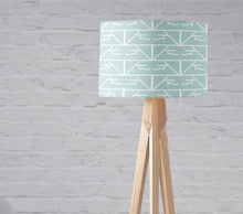 Load image into Gallery viewer, Light Green and White Geometric Lampshade, Ceiling or Table Lamp Shade - Shadow bright
