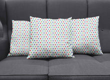 Load image into Gallery viewer, White Cushion with Multicoloured Stars Design, Throw Pillow - Shadow bright

