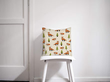 Load image into Gallery viewer, Cream Cushion with a Foxes Design, Throw Pillow - Shadow bright

