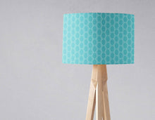 Load image into Gallery viewer, Aqua Blue Geometric Lampshade - Shadow bright
