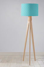 Load image into Gallery viewer, aqua blue geometric lampshade

