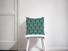 Load image into Gallery viewer, Green and Blue Art Deco Design Cushions, Throw Pillow - Shadow bright
