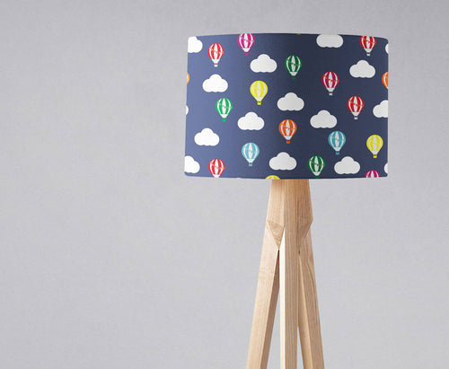 Dark Blue Hot Air Balloon Lampshade, Ceiling or Table Lamp Shade - Shadow bright