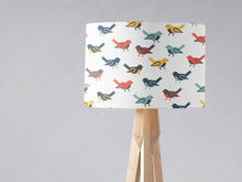 Load image into Gallery viewer, White with Multicoloured Birds Lampshade, Ceiling or Table Lamp Shade - Shadow bright
