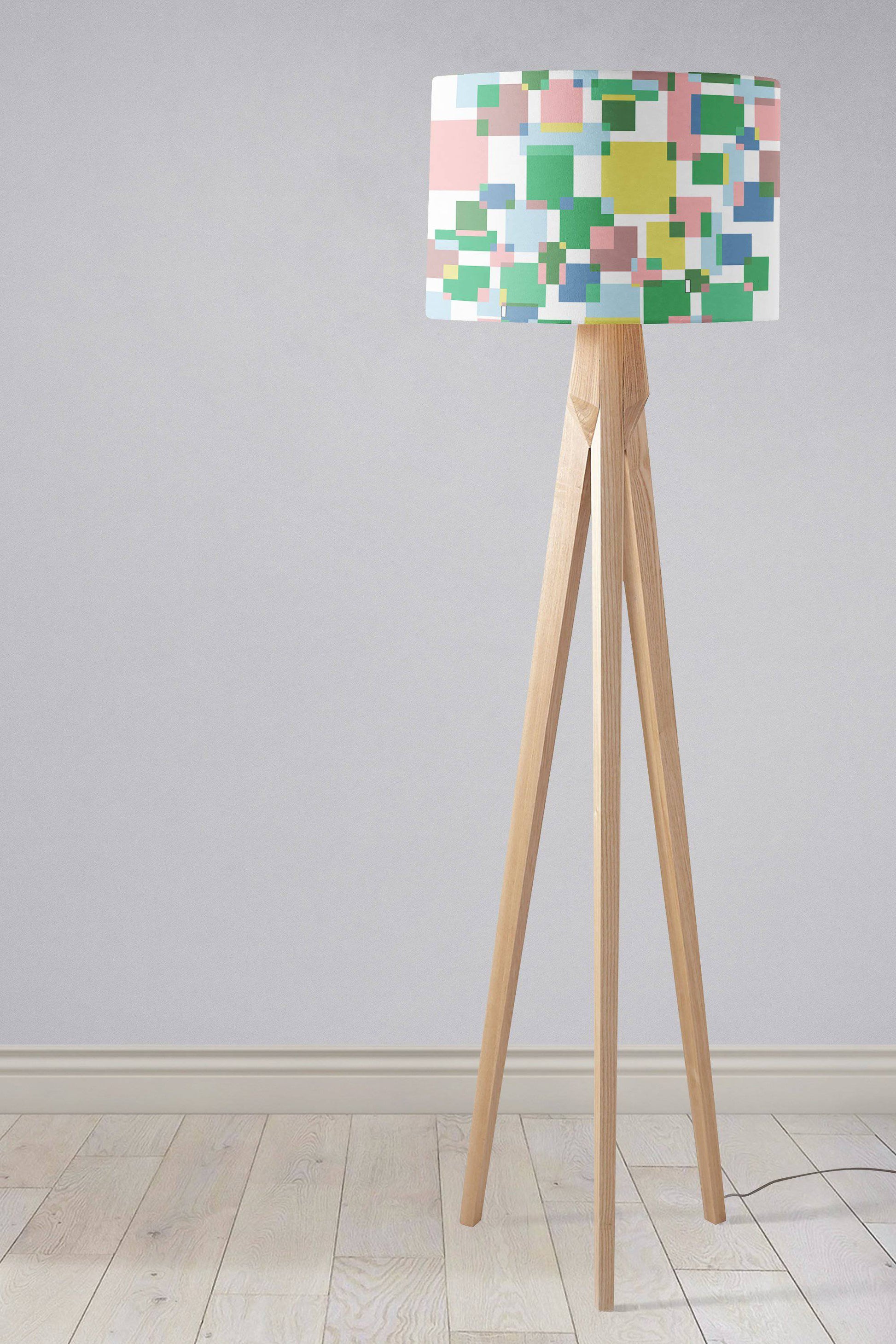 Green and Pink Colour Block Lampshade, Ceiling or Table Lamp Shade - Shadow bright