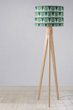 Load image into Gallery viewer, Green and Grey Art Deco Lampshade, Ceiling or Table Lamp Shade - Shadow bright
