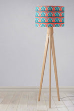 Load image into Gallery viewer, Grey and Coral Art Deco Design Lampshade, Ceiling or Table Lamp - Shadow bright
