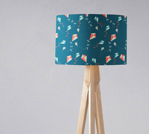 Blue Lampshade with Kite Design, Ceiling or Table Lamp Shade - Shadow bright
