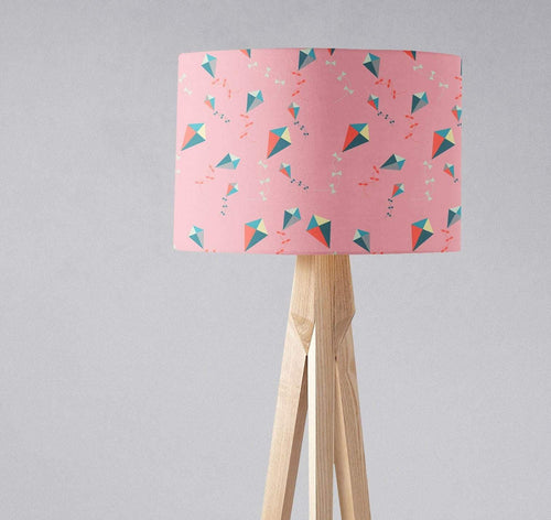Pink Lampshade with Kite Design, Ceiling or Table Lamp Shade - Shadow bright
