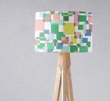 Load image into Gallery viewer, Green and Pink Colour Block Lampshade, Ceiling or Table Lamp Shade - Shadow bright
